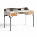 Modern Computer Desk with Storage Drawers for Home Office Use – Metal and Wood Construction – 120 x 60 x 75cm