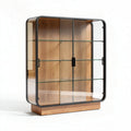 Glass Display Cabinet – Suitable for Home or Office Use – Made of Steel and Glass – 75 x 35 x 130cm