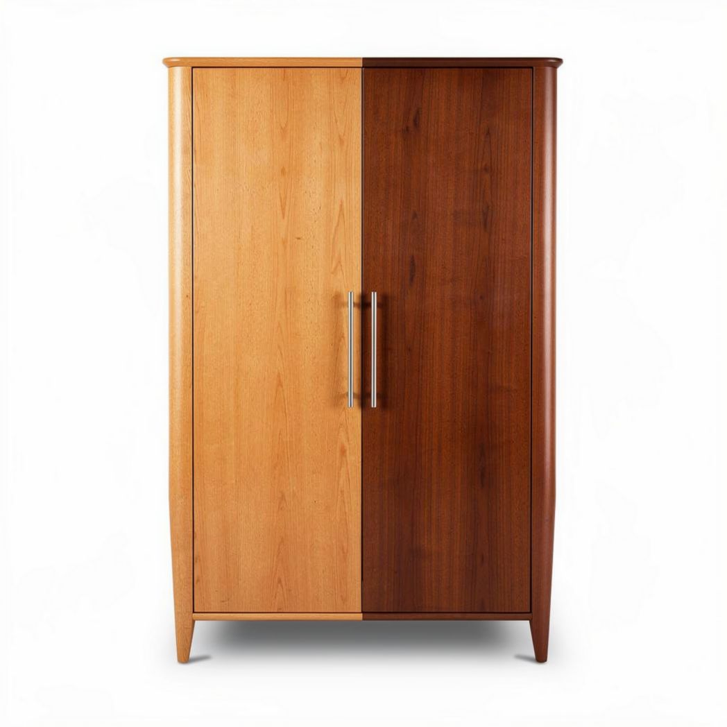 Two-Tone Wooden Wardrobe for Bedroom Organization – 80 x 40 x 180cm