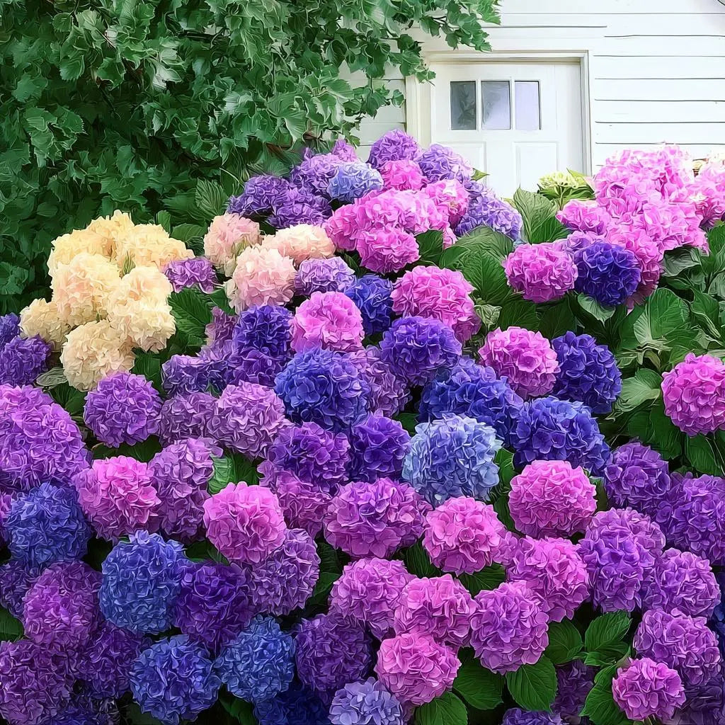 Blue Pink Purple Hydrangea Seeds – 20/100/200pcs Colorful Perennial Flowers for Home Garden Planting(20 Seeds)