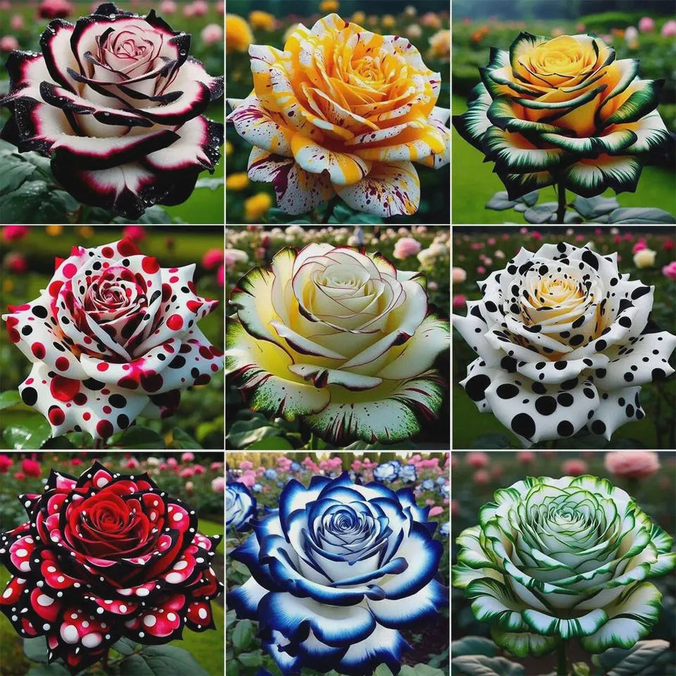 Mixed Color Rose Seeds Rare Exotic Plant Garden Flower 6/30/60 Seeds(6 Seeds)