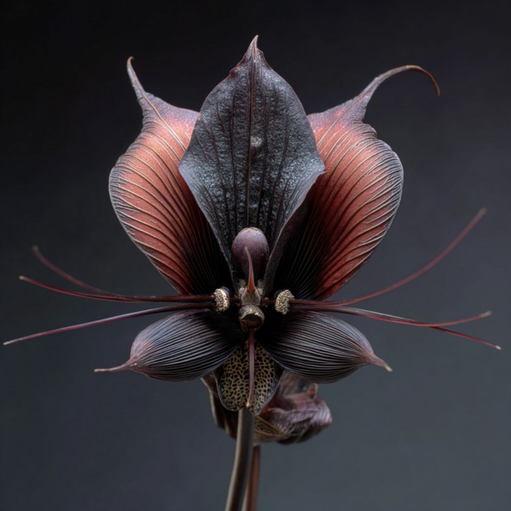 300/1200/3000 Pcs Black Bat Flower Seeds - Rare Tacca Chantrieri Exotic Tropical Plant(300 Seeds)